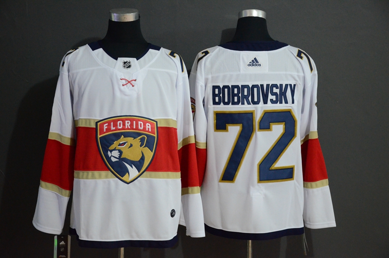 Men's Florida Panthers #72 Sergei Bobrovsky White Stitched NHL Jersey Men's Florida Panthers #72 Sergei Bobrovsky White Stitched NHL Jersey